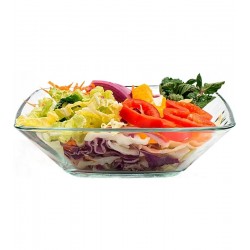 Saladeira 688ml 17cm Quadrada Fiore Em Vidro
